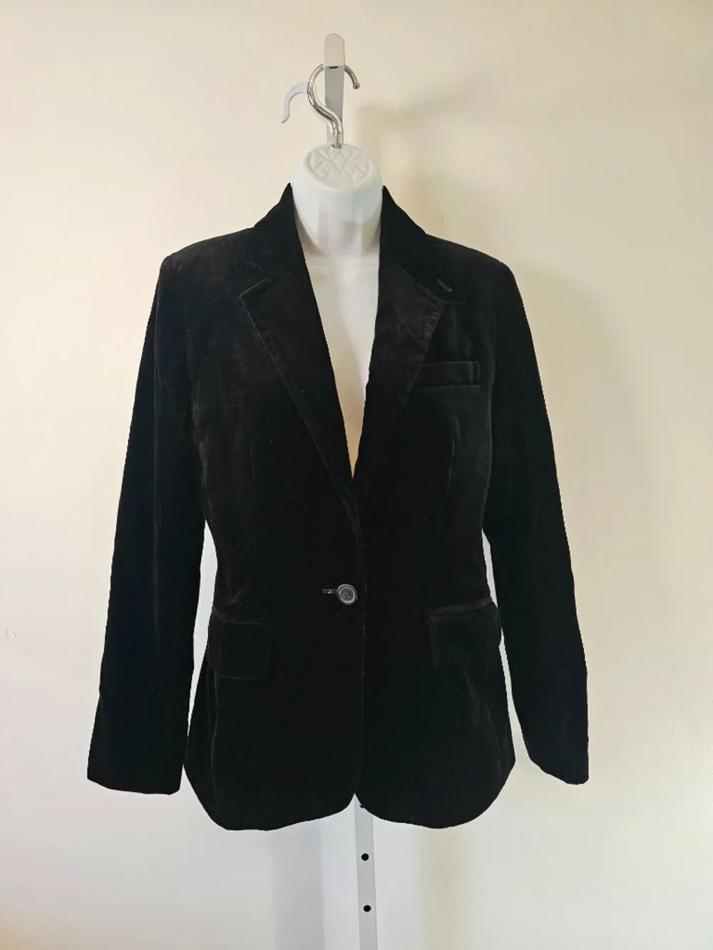 Vintage J. Crew Blazer Black Velvet 4